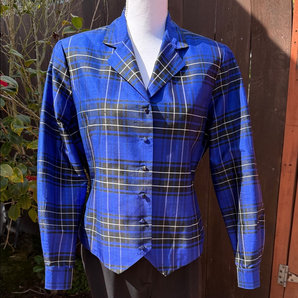 Doncaster Blue Plaid Women's Top